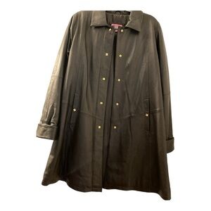 EXCELLED Leather coat. Vintage.Midi, Medium. rich brown. Excelled Collection